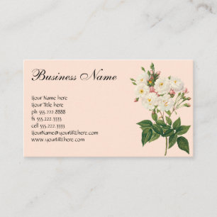 Tarjeta De Visita Flores de época Flor Floral Rubor Noisette Rosa Re