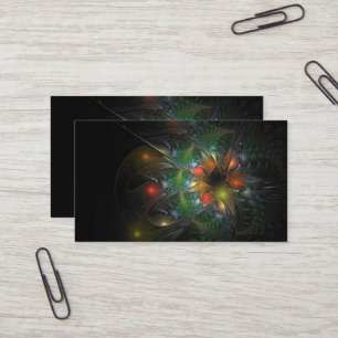 Tarjeta De Visita Flores de fantasía fractal blandas y tendientes