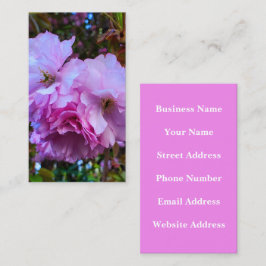 Tarjeta De Visita Flores de flores de cerezo rosa