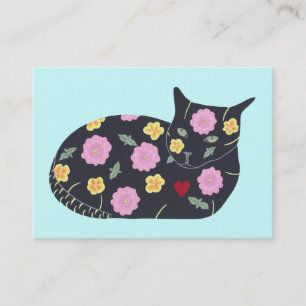 Tarjeta De Visita Flores De Gato Negras Plantas Los Gatos Pueden Com