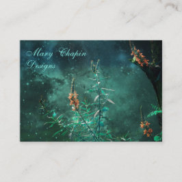 Tarjeta De Visita Flores de hadas en la luna de jade