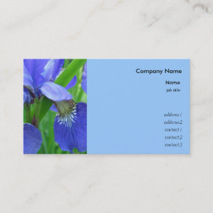 Tarjeta De Visita flores de iris azules