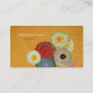 Tarjeta De Visita Flores de la Casa Blanca