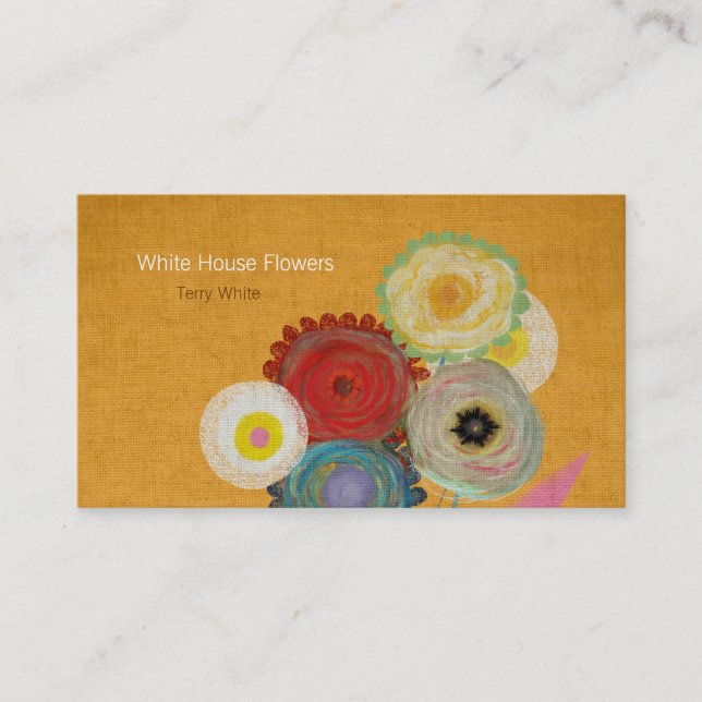 Tarjeta De Visita Flores de la Casa Blanca (Anverso)