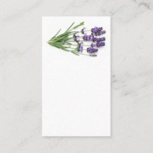 Tarjeta De Visita Flores de la lavanda aisladas en el fondo blanco