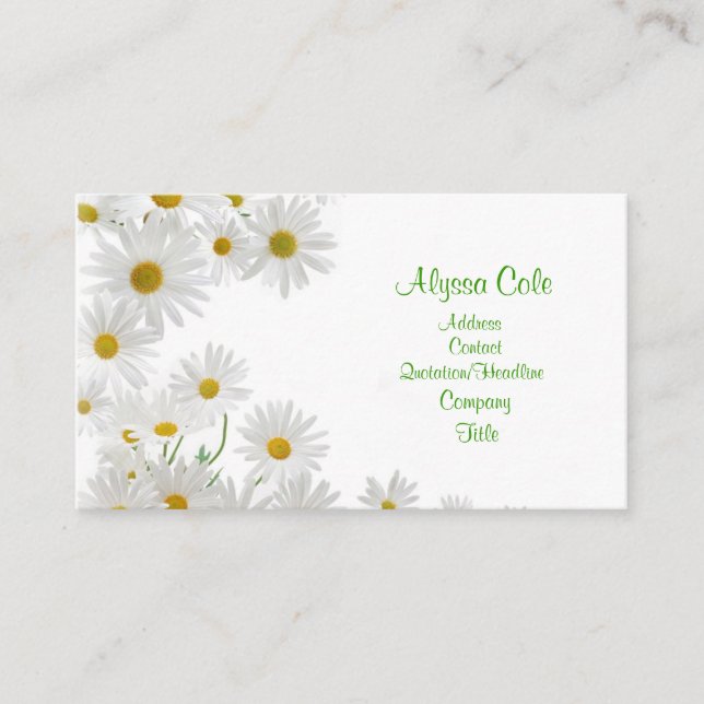 Tarjeta De Visita Flores de la manzanilla (Anverso)