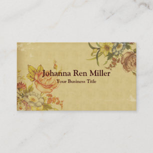 Tarjeta De Visita Flores de la primavera - falso estilo del vintage