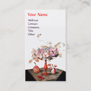 TARJETA DE VISITA FLORES DE LA TEMPORADA, DEJAN A LAS PERLAS MONOGRA