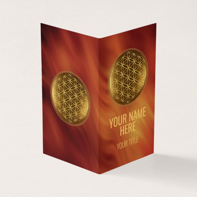 Tarjeta De Visita FLORES DE LA VIDA - Geometría Sagrada Medaillon 1 (Exterior)