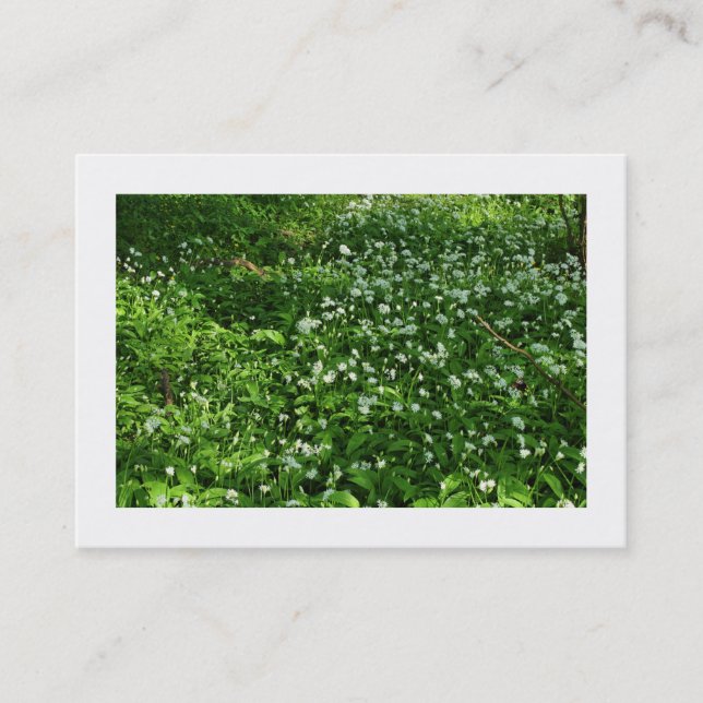 Tarjeta De Visita Flores de madera (bordeadas) (Anverso)