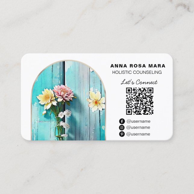 Tarjeta De Visita *~* Flores de madera con problemas Pastel AP49 (Anverso)