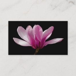 Tarjeta De Visita Flores de magnolia de Saucer rosa