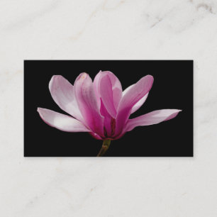 Tarjeta De Visita Flores de magnolia de Saucer rosa