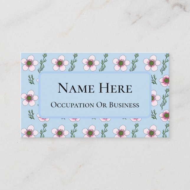 Tarjeta De Visita Flores de Manuka (Anverso)