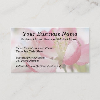 Tarjeta De Visita Flores de manzana de primavera brillante