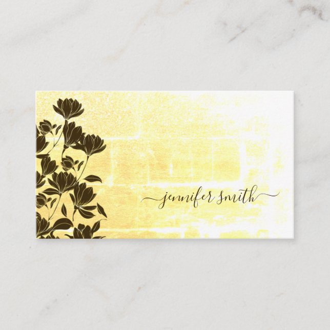 Tarjeta De Visita Flores de Moda bohemias de otoño rústico (Anverso)