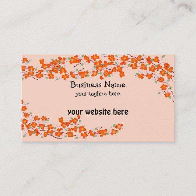 Tarjeta De Visita Flores de Naranja (Anverso)