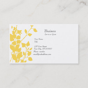 Tarjeta De Visita Flores de oro de la extravagancia floral