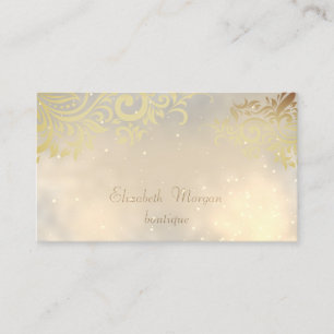 Tarjeta De Visita Flores de oro elegantes y modernas
