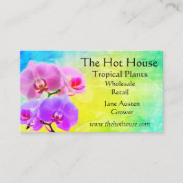 Tarjeta De Visita Flores de orquídeas tropicales: guardería florida