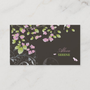 Tarjeta De Visita Flores de PixDezines+colores de remolinos/diy
