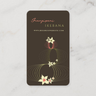 Tarjeta De Visita Flores de Plumeria Frangipani Zen Chic Ikebana