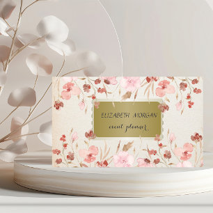 Tarjeta De Visita Flores de prado profesionales elegantes