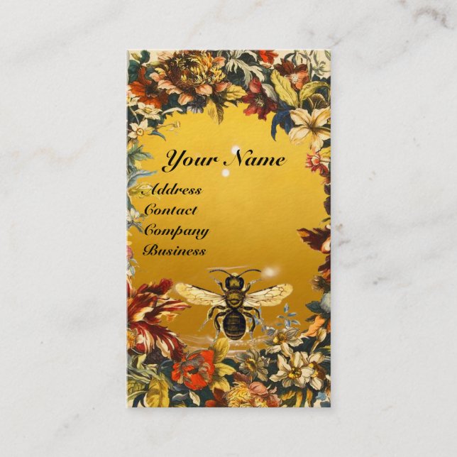 TARJETA DE VISITA FLORES DE PRIMAVERA HERMANOS DE AZOTE DE CERVEZA R (Anverso)