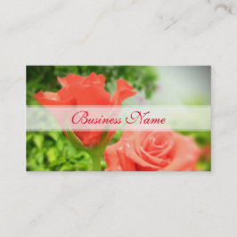 Tarjeta De Visita Flores de Rosa románticas