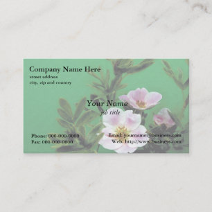 Tarjeta De Visita flores de rosa silvestre bonitas