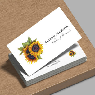 Tarjeta De Visita Flores de sol ramo moderno elegante planificador d