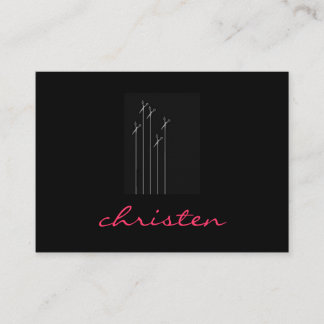 Tarjeta De Visita flores de tijera