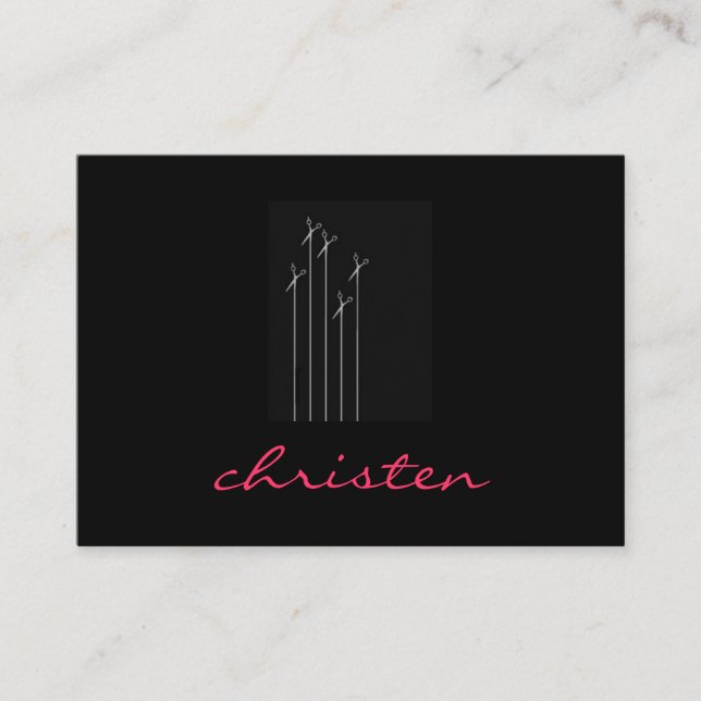 Tarjeta De Visita flores de tijera (Anverso)