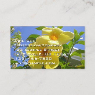 Tarjeta De Visita Flores de trompeta doradas I