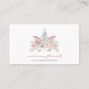 Tarjeta De Visita Flores de Unicornio Magia