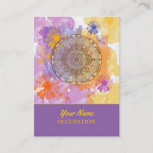 Tarjeta De Visita Flores de verano (Anverso)