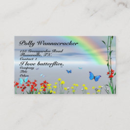 Tarjeta De Visita Flores del jardín de la mariposa