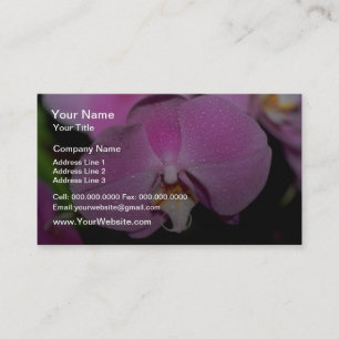 Tarjeta De Visita Flores del Phalaenopsis