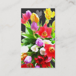 Tarjeta De Visita Flores del tulipán