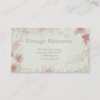 Tarjeta De Visita Flores del vintage