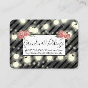 Tarjeta De Visita Flores elegantes / Callejuelas afiladas / Luces no