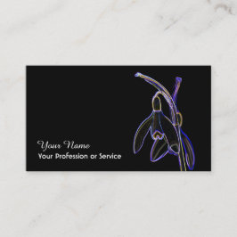 Tarjeta De Visita Flores elegantes de Neon Pop-Art