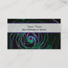 Tarjeta De Visita Flores elegantes de Neon Pop-Art