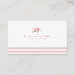 Tarjeta De Visita Flores elegantes de pasteles rosados - Personaliza