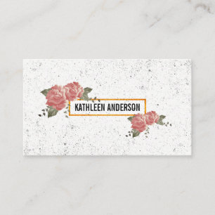 Tarjeta De Visita Flores Elegantes / Manchadas