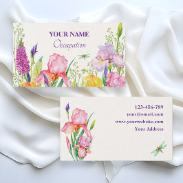 Tarjeta De Visita Flores en acuarela en flor