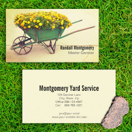 Tarjeta De Visita Flores En La Ocupación Vintage De Gardner De Rueda