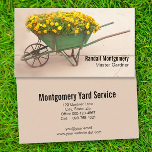 Tarjeta De Visita Flores En La Ocupación Vintage De Los Jardineros D