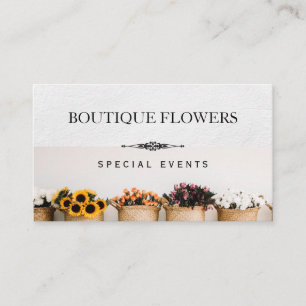 Tarjeta De Visita Flores en ollas