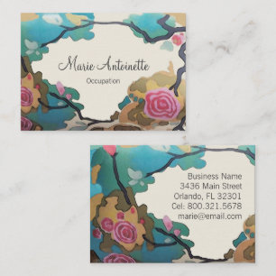 Tarjeta De Visita Flores en OPCIONES de las acuarelas